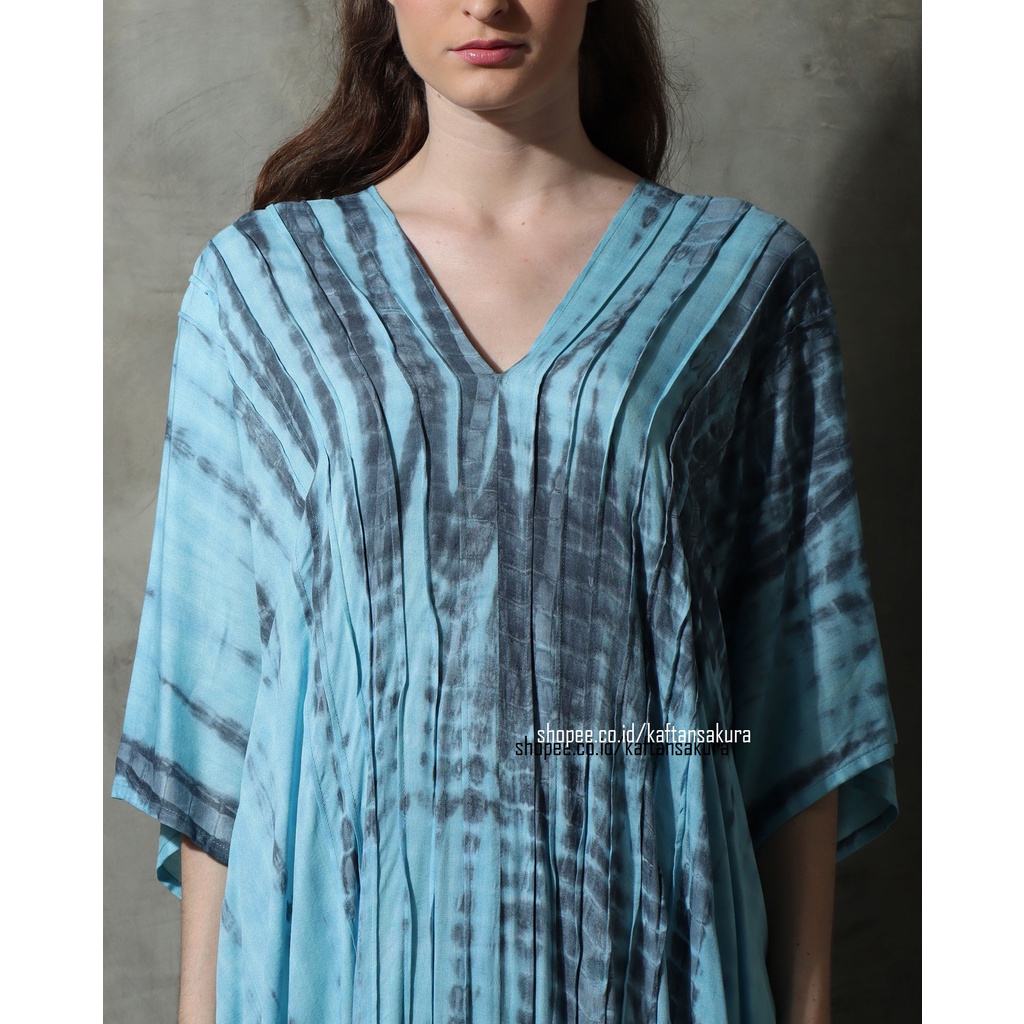 KAFTAN WANITA JUMBO RAYON TIE DYE PREMIUM KAFTAN KEKINIAN BIGSIZE