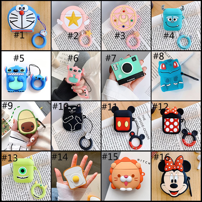 INPODS Case Pelindung Bahan Silikon Motif Kartun Untuk Airpods 1 2 I10 I11 I12 I9S