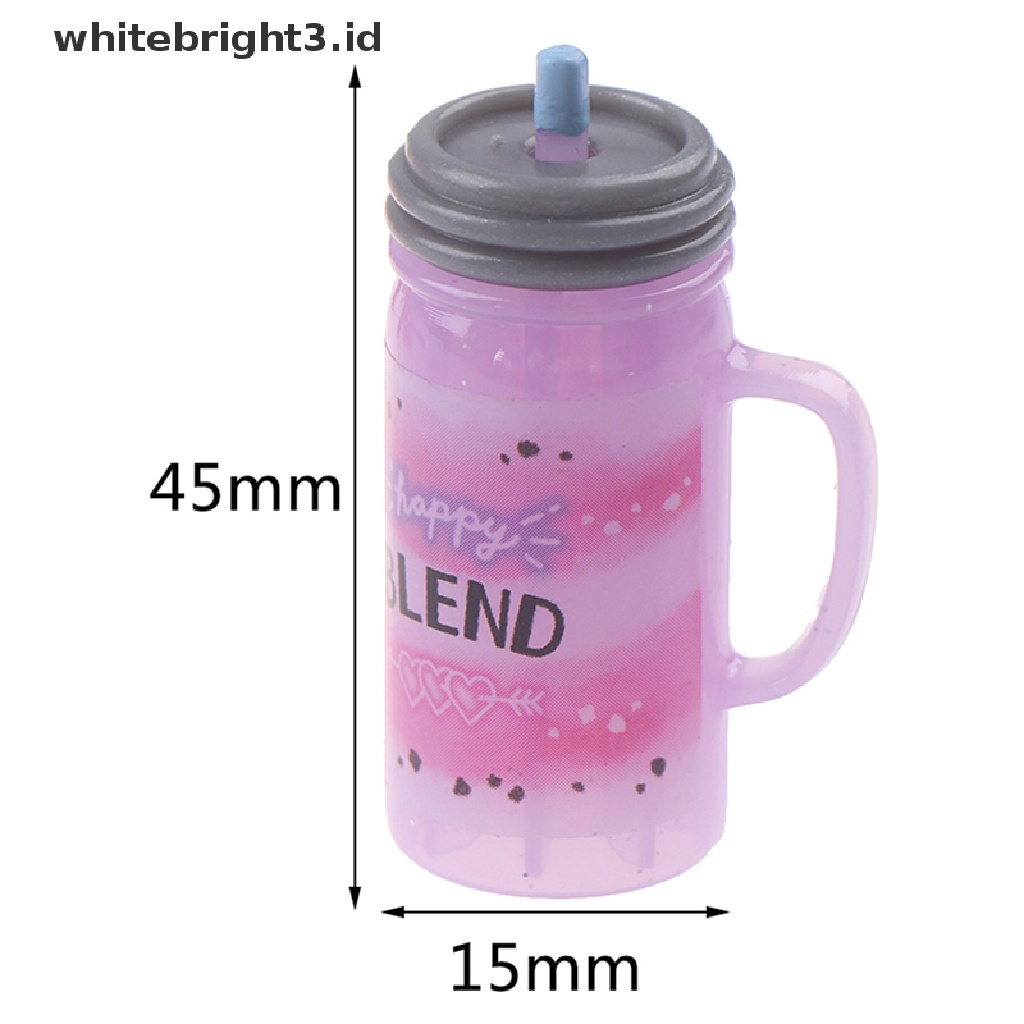 (whitebright3.id) 3pcs / set Mainan Miniatur Botol Jus Skala 1: 12 Untuk Dekorasi Rumah Boneka