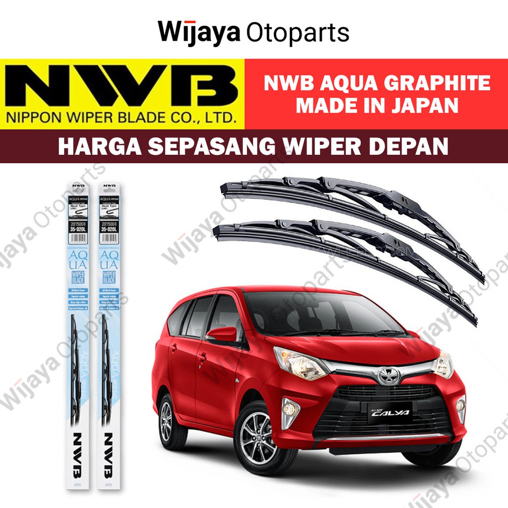 Wiper Blade Depan Calya / Sigra NWB Japan Aqua Graphite 21/17