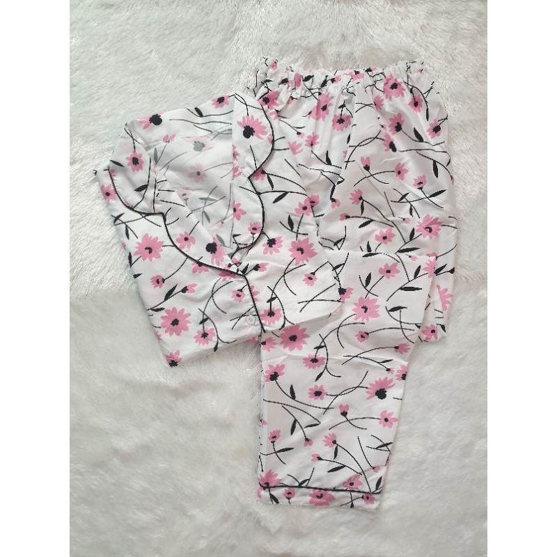 Baju Tidur Piyama Wanita/Cewek CP Motif Bunga