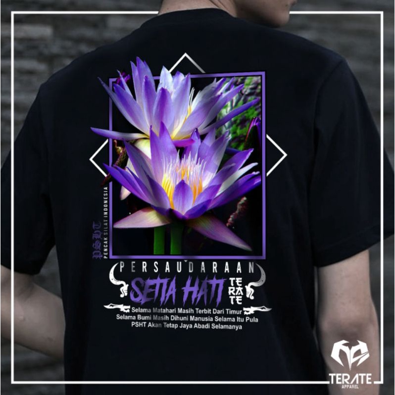 Kaos PSHT Bunga Teratai Ungu / Kaos Sablon PSHT