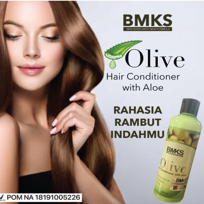 [ORI] Shampo Penumbuh Rambut Herbal dari Zaitun dan Lidah Buaya Menyuburkan Menutrisi | BMKS Olive