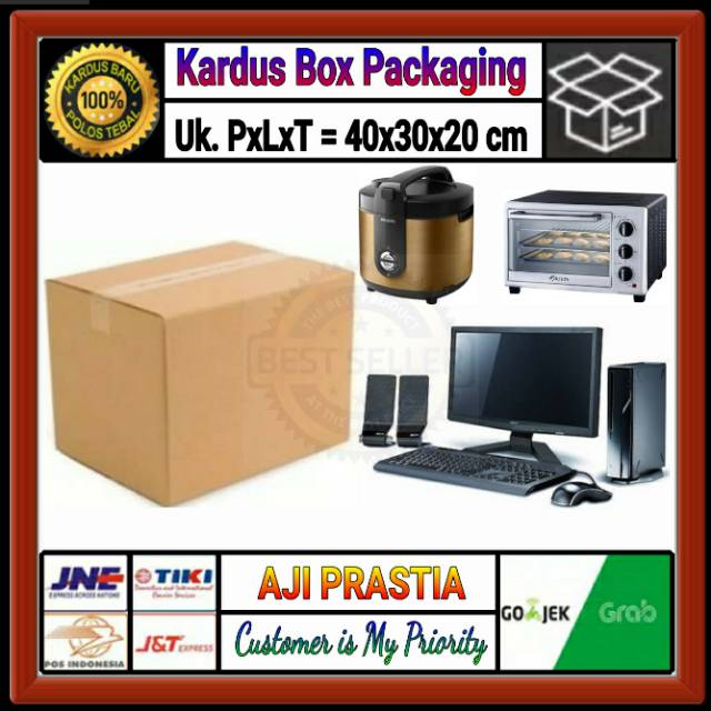 

Kardus / Karton / Dus / Box / Boks untuk Packing Elektronik Ukuran Besar (PXLXT) 40 x 30 x 20 CM