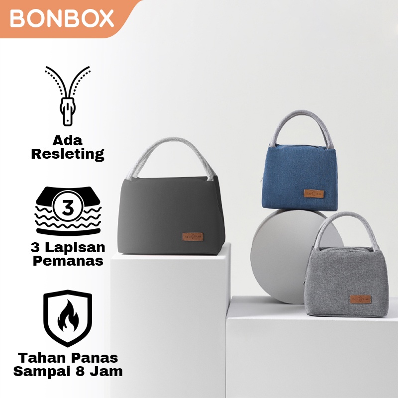 (ORI)- BONBOX Tas Bekal Multifungsi BLB10 Biru Hitam Abu-abu