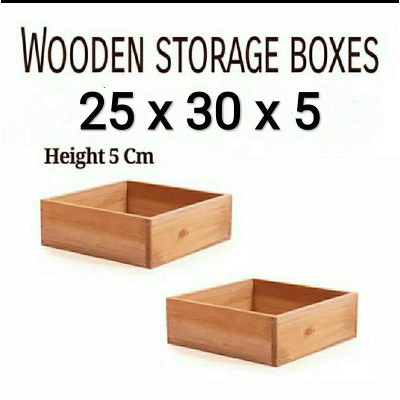 Wooden storage box 25x30x5 Cm Kotak kayu kotak seserahan penyimpanan