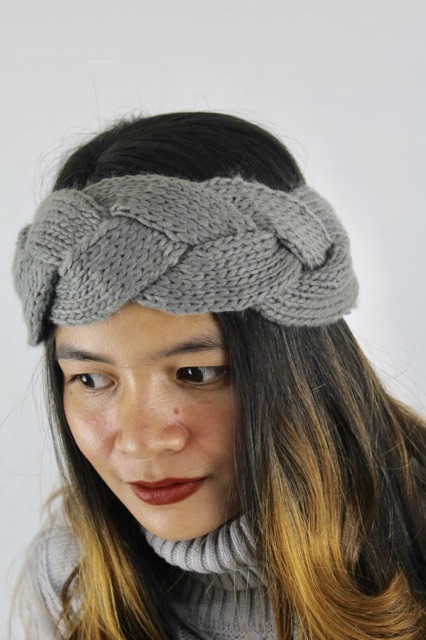 Bandana Rajut Wool Headband Winter Twist