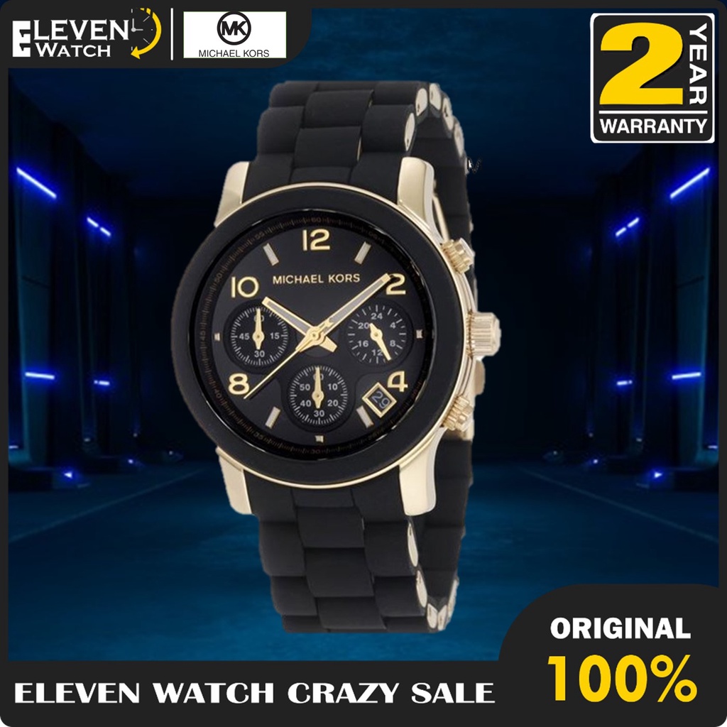 [Promo] Jam Tangan Wanita MK5191 Runway Chronograph Rubber Strap Garansi 2 Tahun [COD]