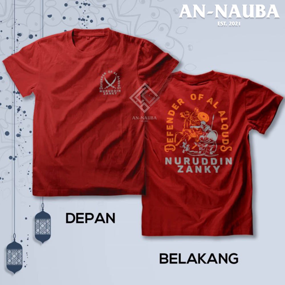Kaos Dakwah Islami Sahabat Nabi / NURUDDIN ZANKI TSHIRT / Baju Distro Santri Muslim Trendy [AN-6362]-6