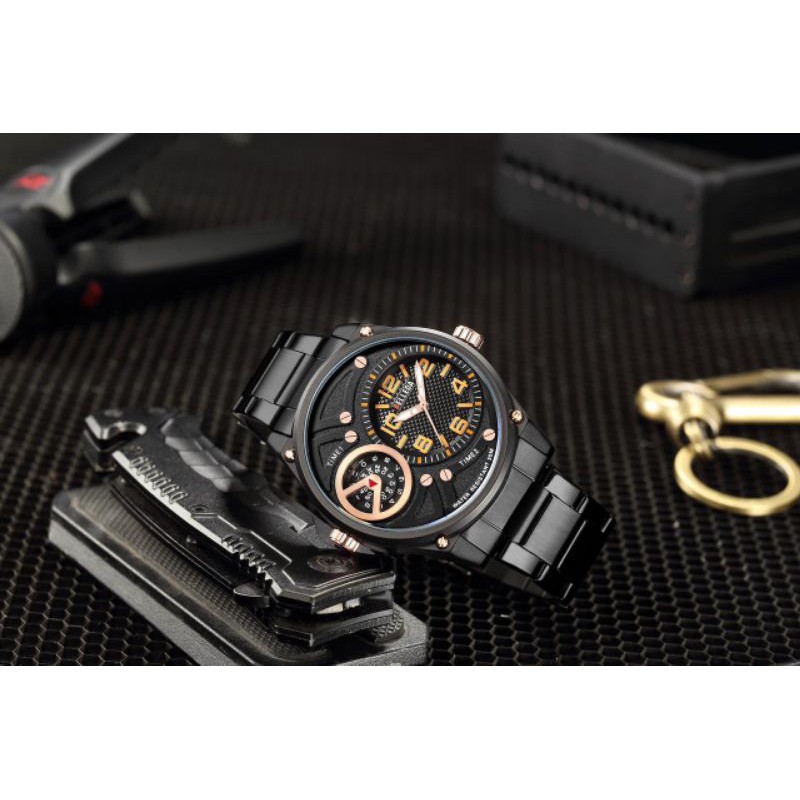 Jam Tangan pria Original Belleda 9008-2 Rantai jam tangan pria casual terbaru