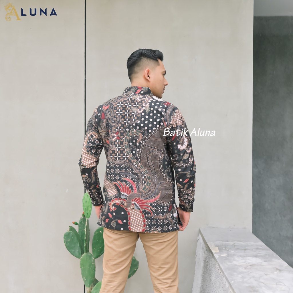 KEMEJA KONDANGAN BATIK KAISAR PREMIUM PRIA LENGAN PANJANG PRODUKSI BATIK ALUNA KEKINIAN PCW 118