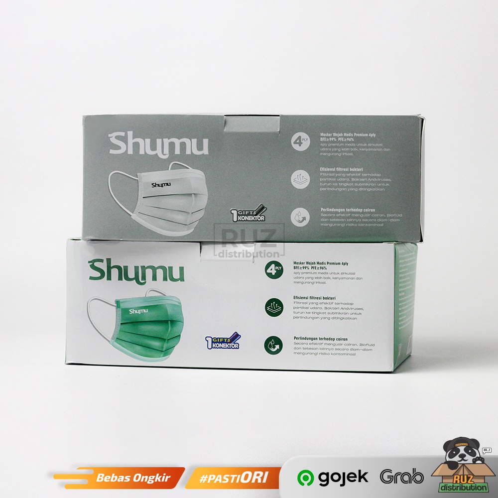 Shumu Masker Medis 4ply Masker Earloop Kemenkes AKD