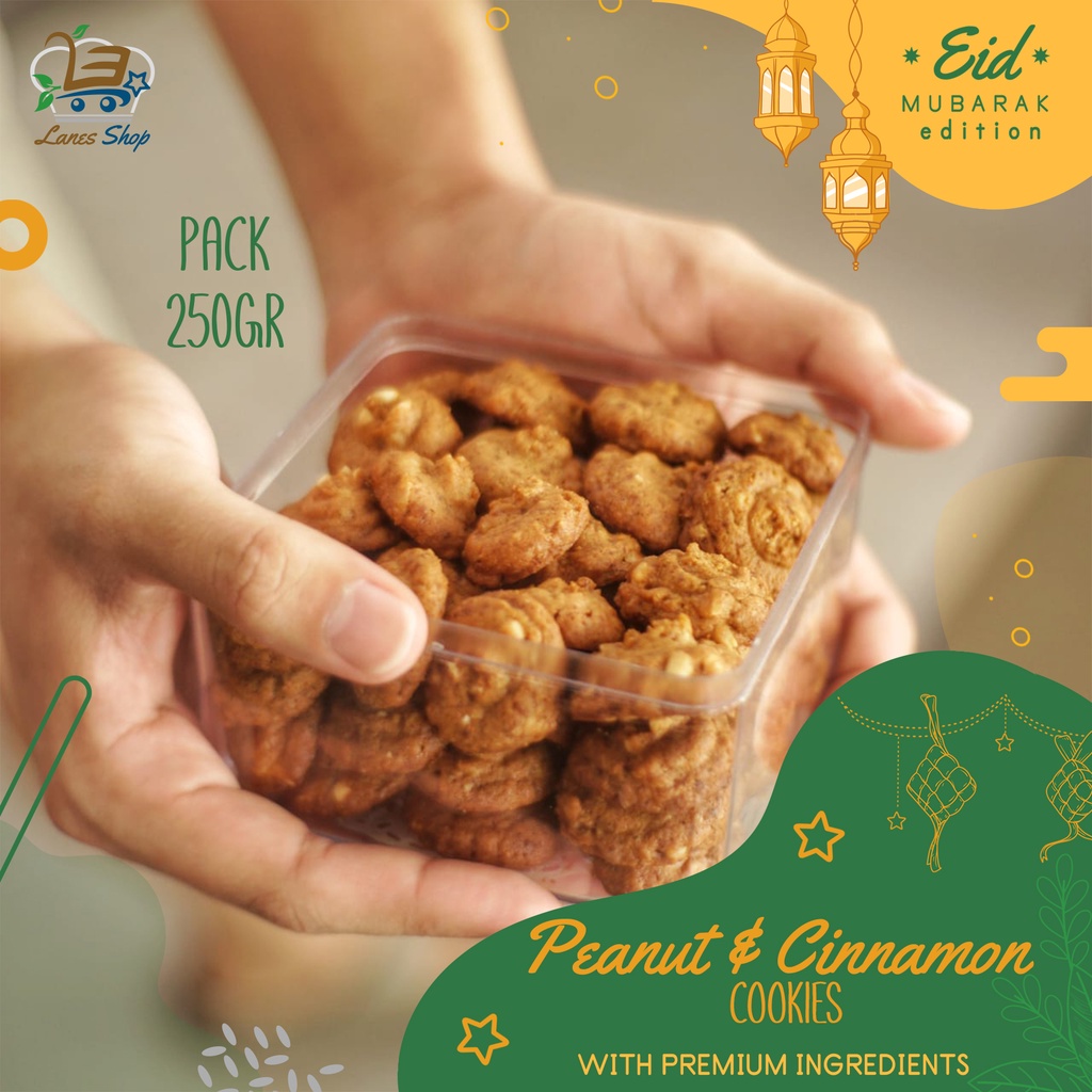

Peanut Cinnamon Cookies With Premium Ingredients Per Pack Toples Kotak Plastik
