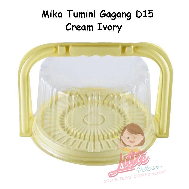 (ISI 20PCS - CT15 GAGANG KREM) Mika tumpeng mini gagang d15/ TUMINI GAGANG / BOX TUMPENG GAGANG