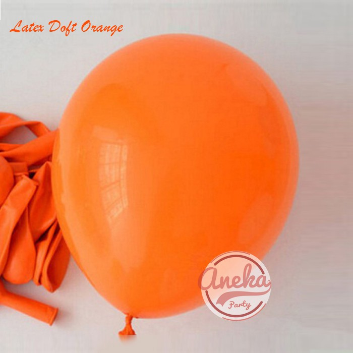 Balon latex Doff Orange / Balon Doff / Balon Warna Orange / Balon Polos doff 12 inch