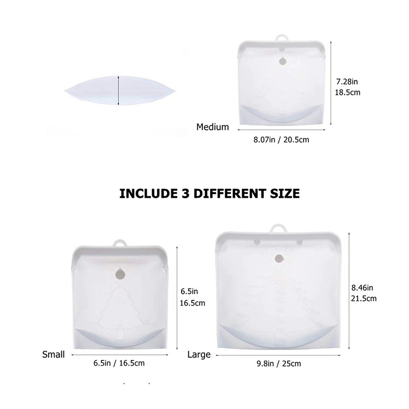 PULISI Kantong Plastik Makanan Silicone Food Bag Reuseable Leakproof / Tempat Makan / Food Bag / Kantong Makanan