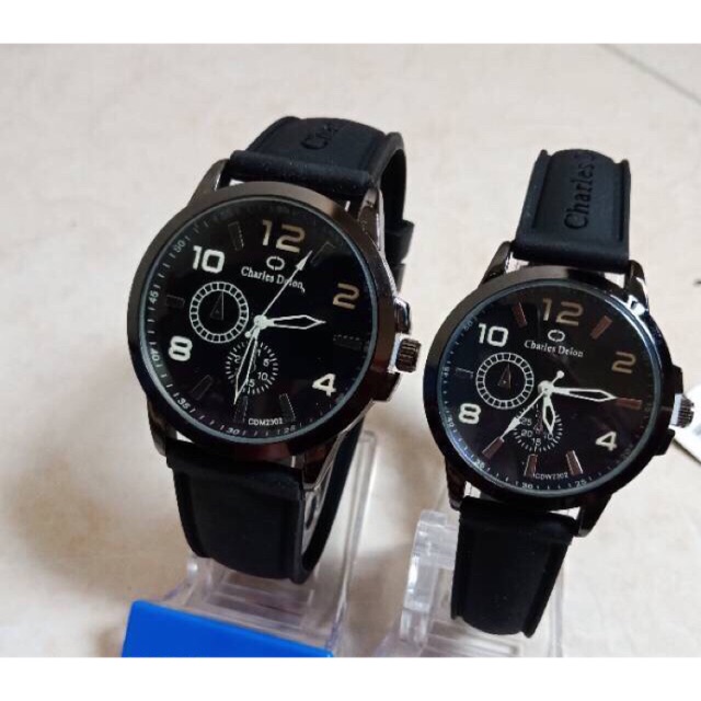 jam tangan couple charles delon ANTI AIR sudah sepasang