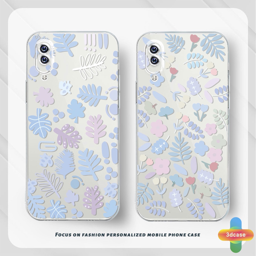 Case VIVO Y21A Y21T Y12S Y12 Y20 Y15S Y91C Y21 2021 Y30 Y21S Y20S Y12i Y01 Y91 Y30i Y93 Y95 Y15 Y17 Y50 Y53S Y51 2020 Y51A Y33T Y10 Y33S Y1S Y11 Y31 Y20i Y91i Y90 Y51S Y12A Y33 Y11S Y30G Y12G Y20A Y20G Y21E Fashion Fresh Flower Silicone TPU Phone Case