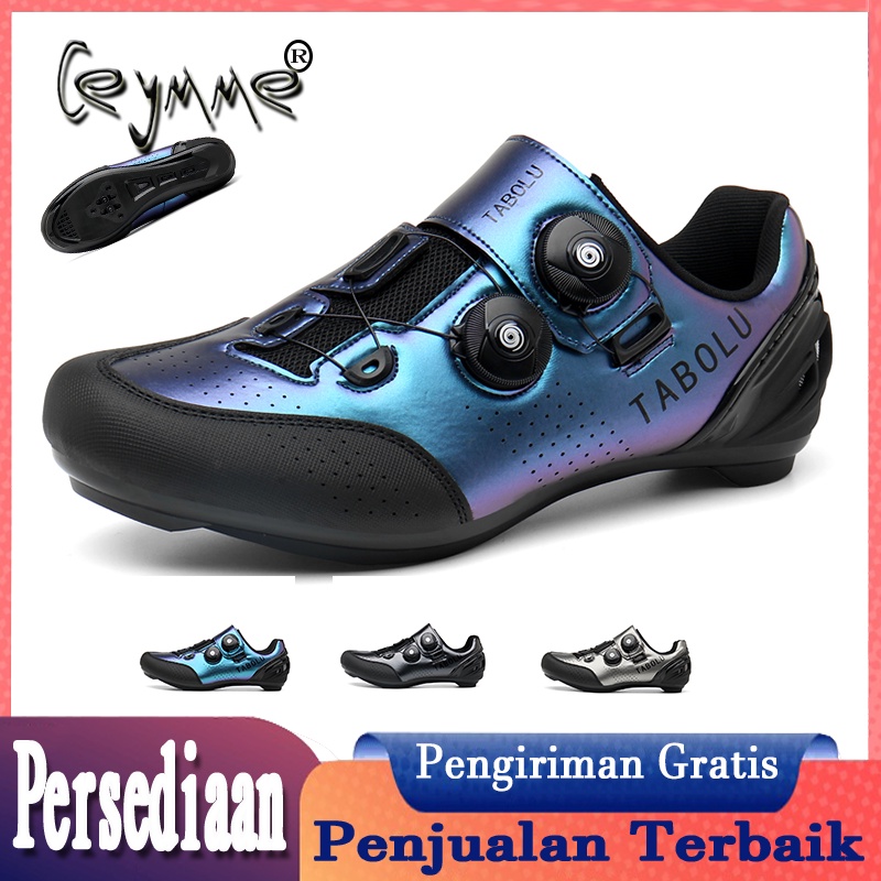 【Tersedia】 Sepatu Sepeda cleat road bike pria Sepatu Cleat  Sepeda Road bike Cleat MTB Shoes Cleat S
