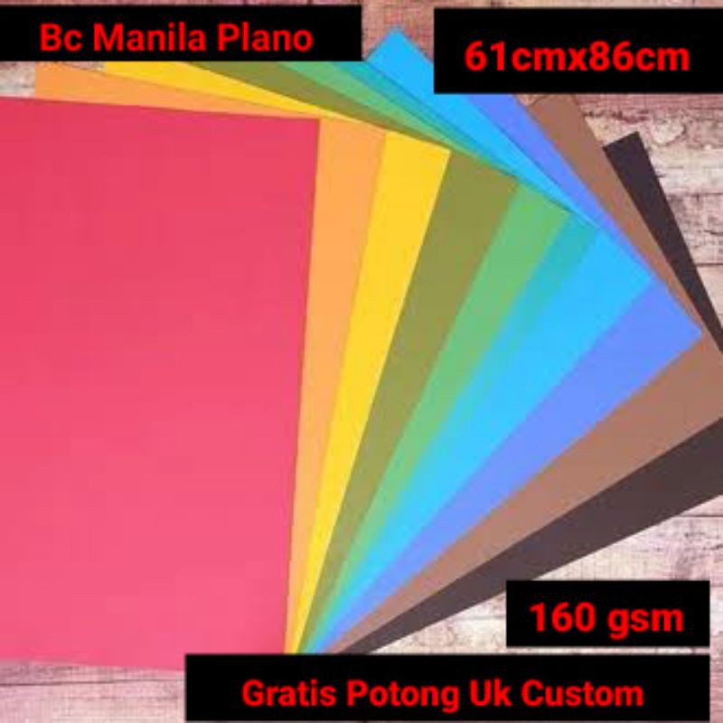 Kertas Bc Manila Warna Tua Lembaran Plano Gratis potong