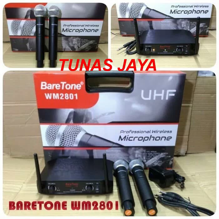 MIC-MICROPHONE WIRELESS BARETONE WM-2801-PP UHF ORIGINAL PRODUCT