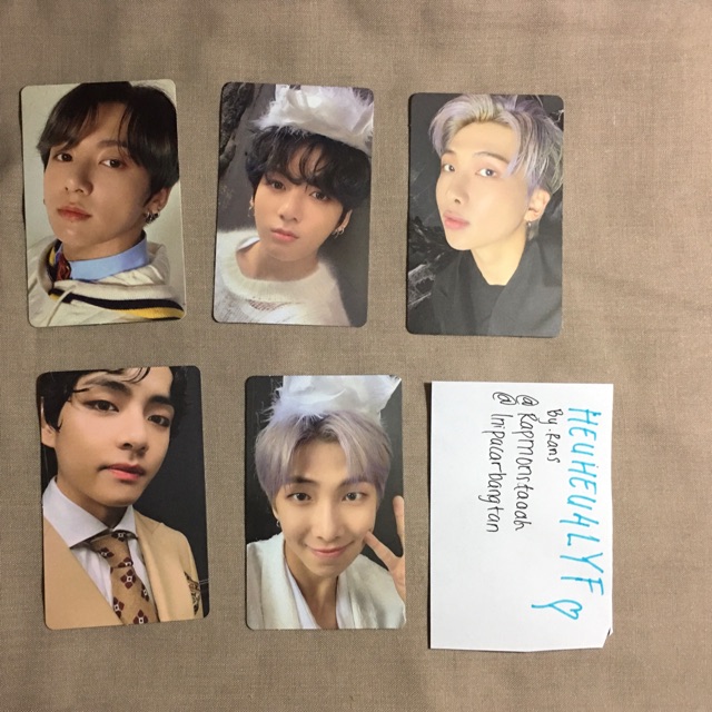 Photocard album bts mots 7 jungkook rm taehyung v jk map of the soul ver 1 2 3 4 pc