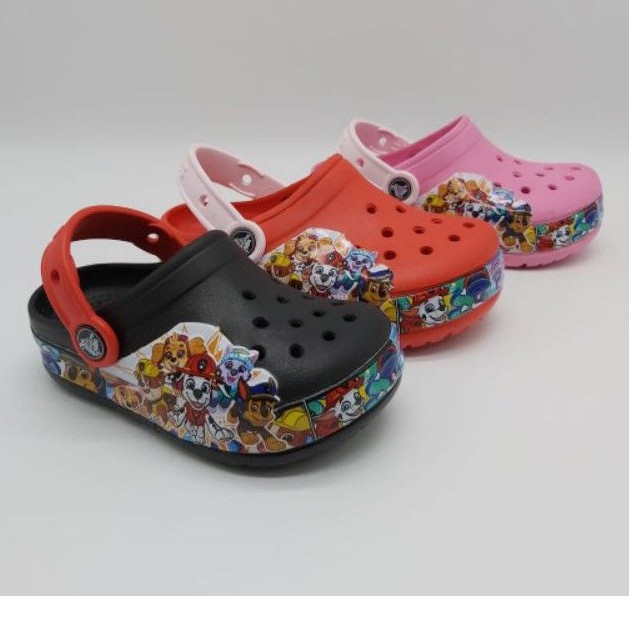 Sandal Crocs anak Lampu Paw Patrol / sandal crocs anak anal