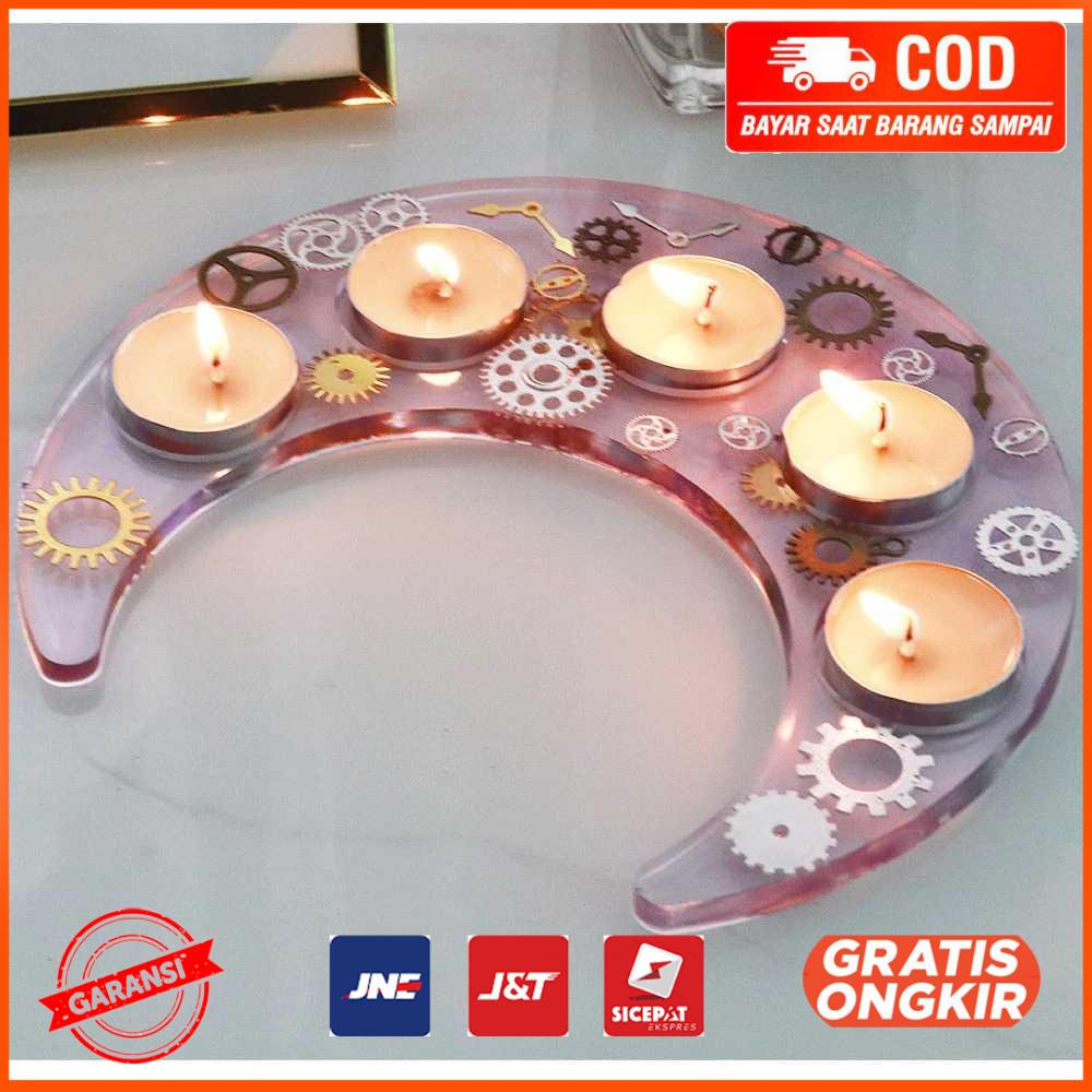 Cetakan Tempat Lilin Resin Silicone Mold Model Bulan 5042