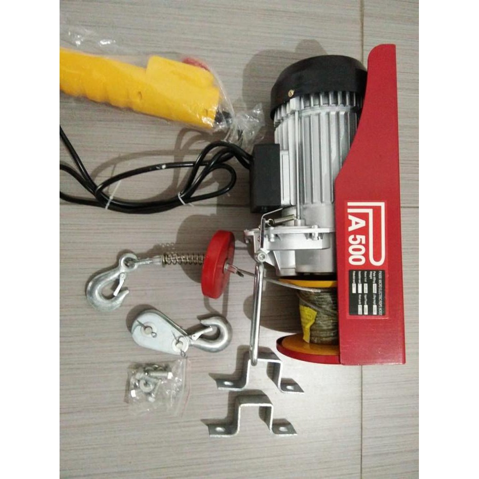 [perkakas] - Mini Electric Hoist Wire 500Kg Hoist Katrol PA 500 Ori