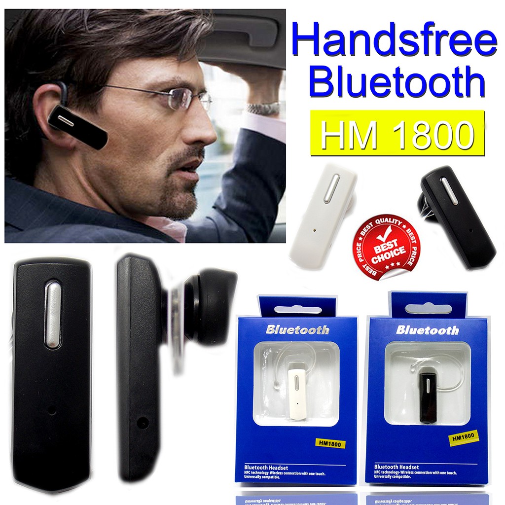 Handsfree Bluetooth HM 1800 Universal For Samsung/Oppo/Iphone/Asus/Lenovo/Advan/Dll