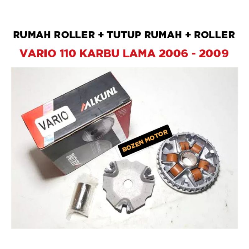 Rumah Roller + Tutup + Roler Vario CW 110 Karbu Lama 2006 2007 2008 2009 / 1 Set Pully Loler Pulley
