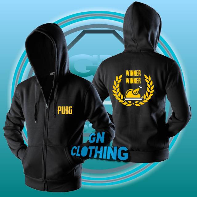 Jaket Hoodie Zipper winner winner chicken dinner