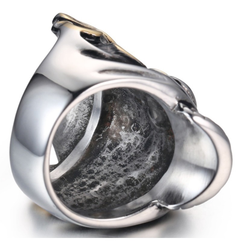 SEUSUK  Fashion Vintage Ring Shape Skull Hair Fire for Men Jewelry/Gifts