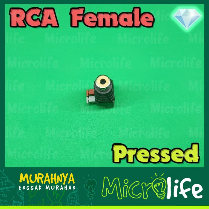 RCA Audio Connector Jack Female Pressed Tekan