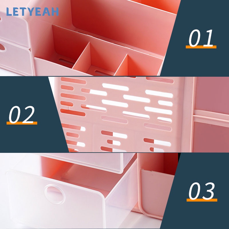 letyeah storage box organizer desktop / cosmetic storage drawer / kotak penyimpanan serbaguna