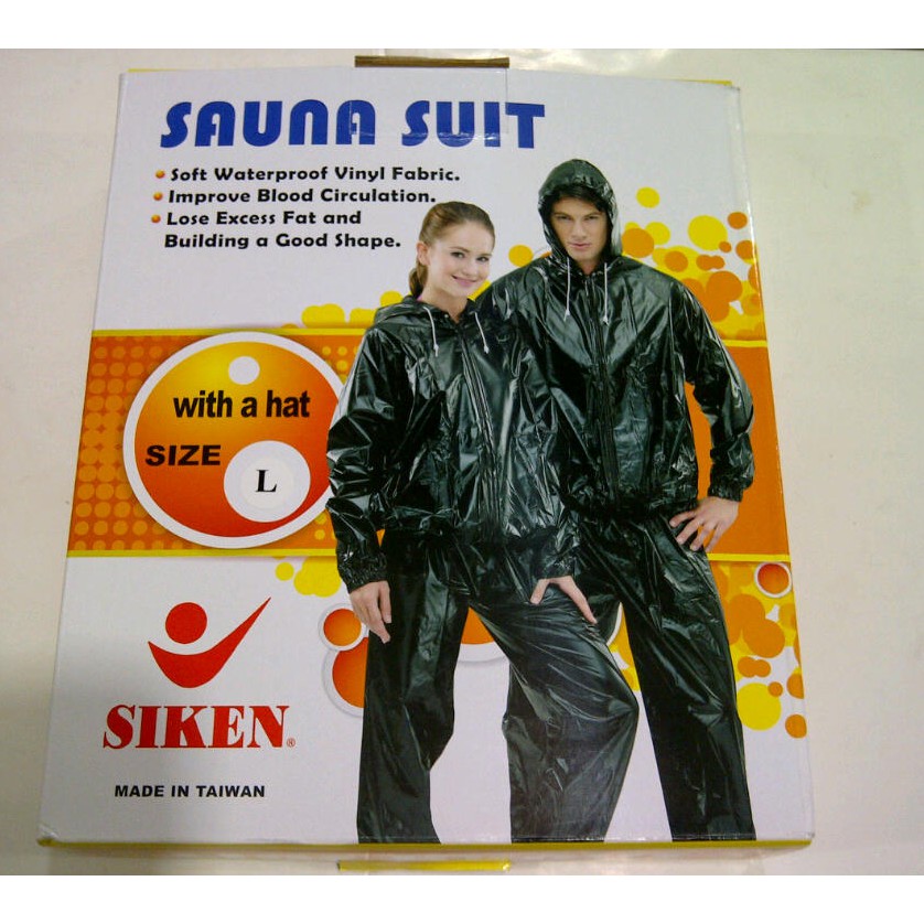 Jaket training baju sweater olahraga sauna suit bahan parasut pembakar lemak pelangsing tubuh badan