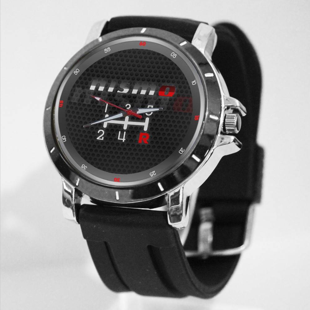 Jam Tangan Watch Pria Rubber Custom Gear Nissan Nismo Termurah dan Terbaru