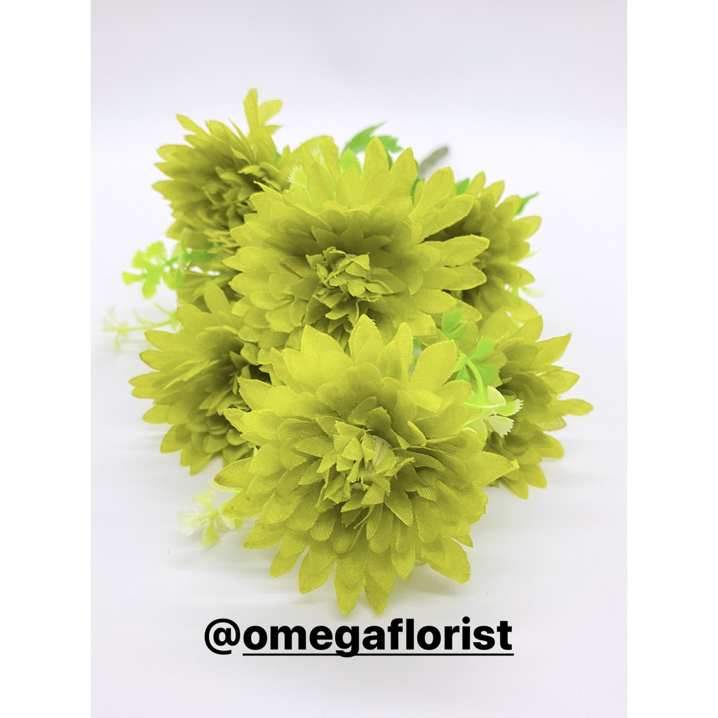 BUNGA SERUNI MINI X 7 ARTIFICIAL Bunga Artificial/Bunga Plastik/Bunga Dekorasi/Dekorasi Pernikahan/Pernikahan-Hijau