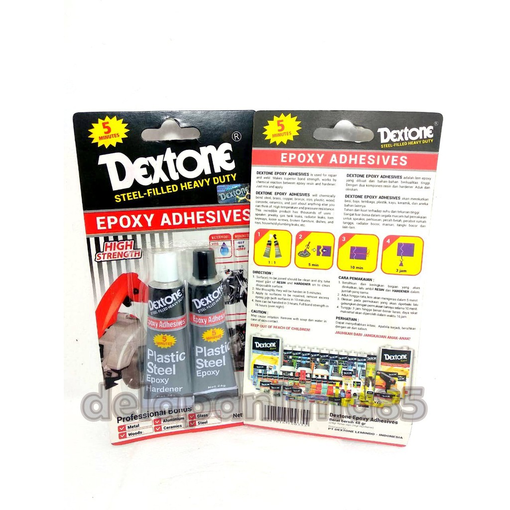 

Lem Dextone Plastic Steel Epoxy Lem Besi 5 Menit