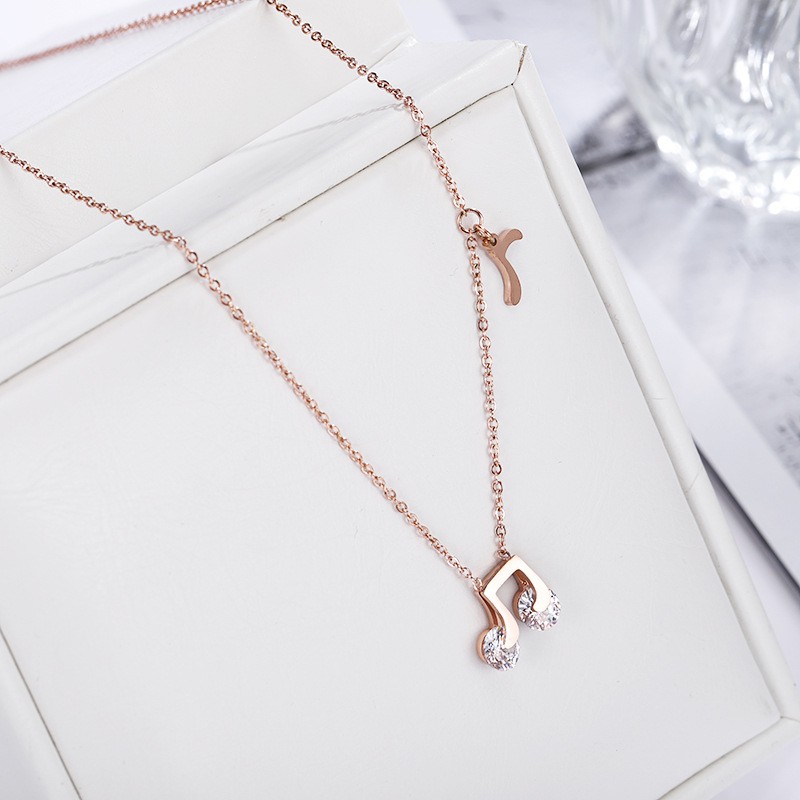 [New] Kalung musik nada titanium mini korea hadiah wanita cewek anti karat KK162