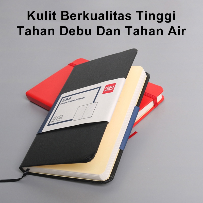 Deli Buku Catatan Kecil Notebook Diary Book 56k A5 96 Lembar Kulit Buku Tulis Leather Cover Notebook