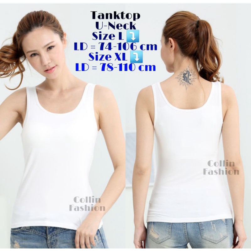 NEW - Singlet Wanita U-Neck / Tanktop Tali Lebar Wanita 101