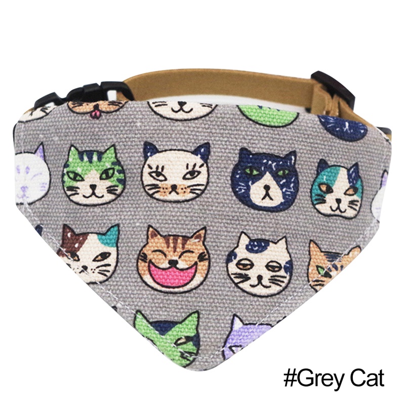 TK 1PC Cat Saliva Towel And Wind Triangle Scarf Cat Collar Small Dog Pet Neck Accessories 8 Kinds