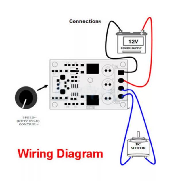 Regulator DC 6 V -28VDC 3A 80 W PWM Motor Speed Controller Regulator Kecepatan Potensiometer Switch