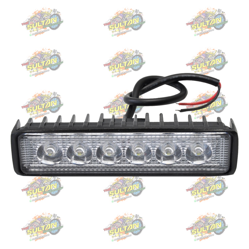 LAMPU TEMBAK SOROT LED 6 MATA BAR CREE BODY BESI