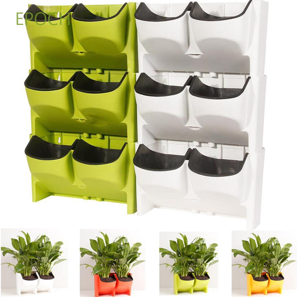  Pot  Bunga Model Vertikal  Stackable Untuk Dekorasi Taman  