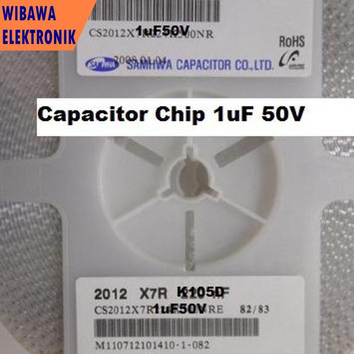 Capacitor Chip Smd K105D  1Uf 50V Bishele88 Diminati Banget