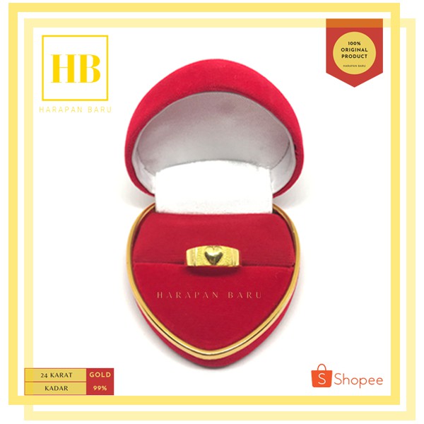 Cincin Emas 24 Karat 99% - Model Initial Name/Love | Cincin Kawin, Model Huruf, Model Logo