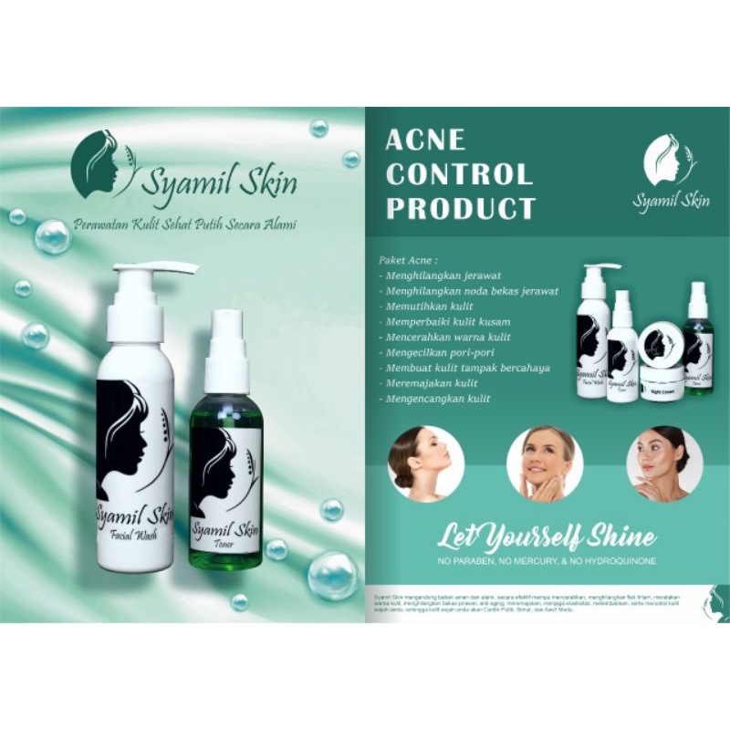 PAKET ACNE SYAMIL SKINCARE//Free Pouch cantik