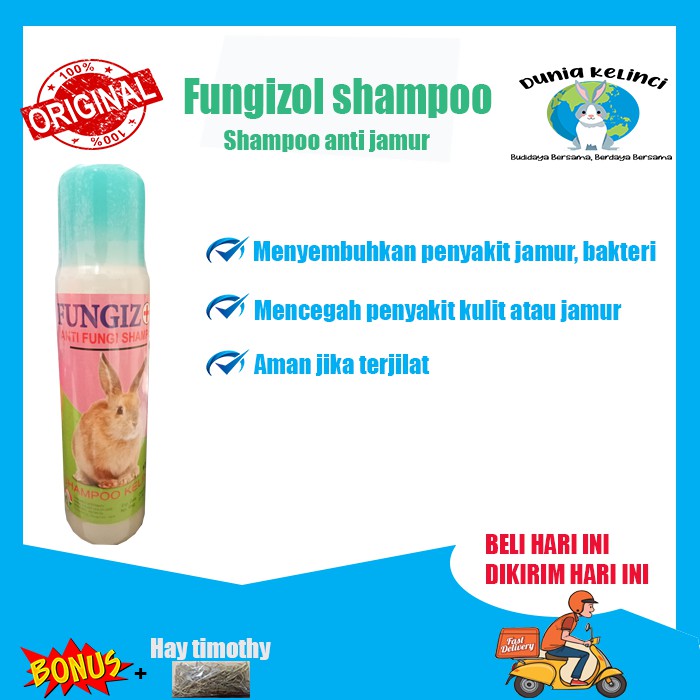 SHAMPOO KELINCI FUNGIZOL MENGOBATI JAMUR GATAL BAKTERI CACING